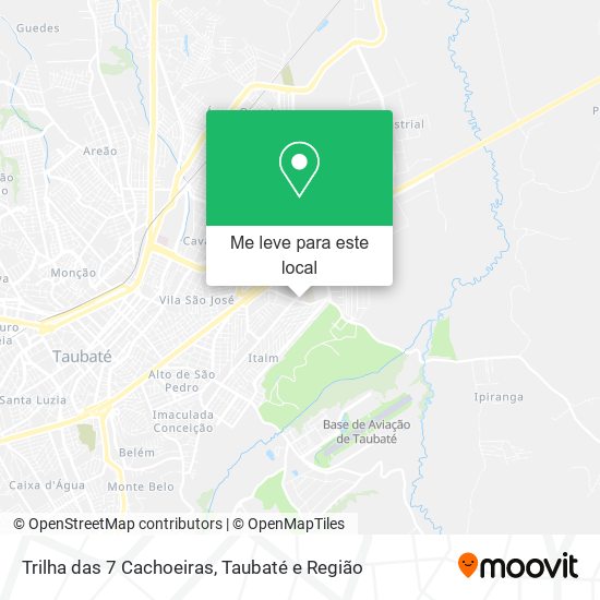 Trilha das 7 Cachoeiras mapa