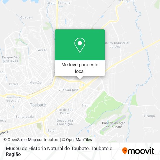 Museu de História Natural de Taubaté mapa