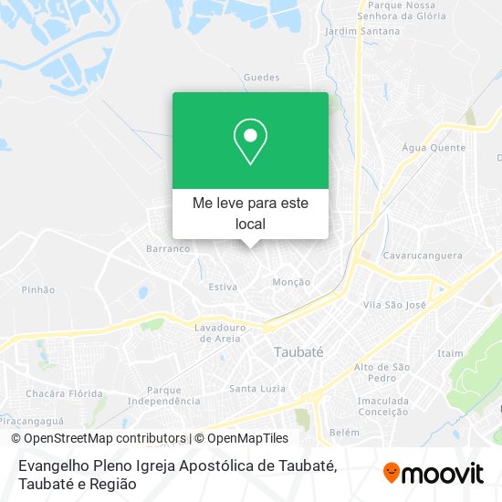 Evangelho Pleno Igreja Apostólica de Taubaté mapa