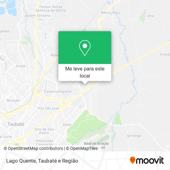 Lago Quente mapa