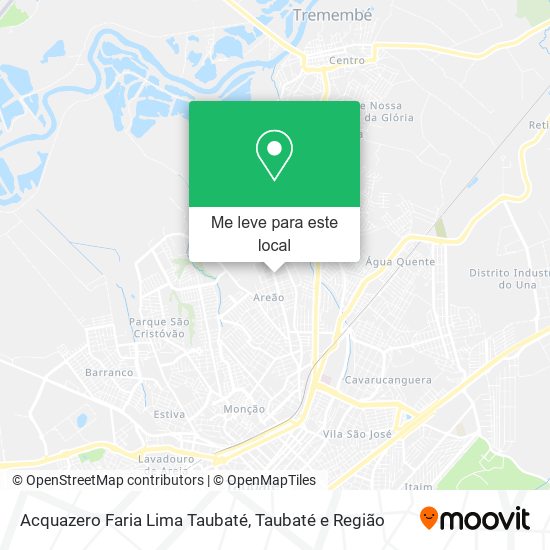 Acquazero Faria Lima Taubaté mapa