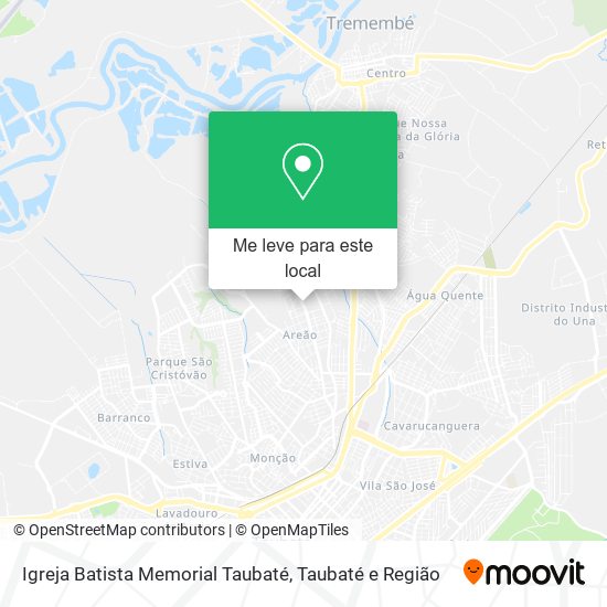 Igreja Batista Memorial Taubaté mapa