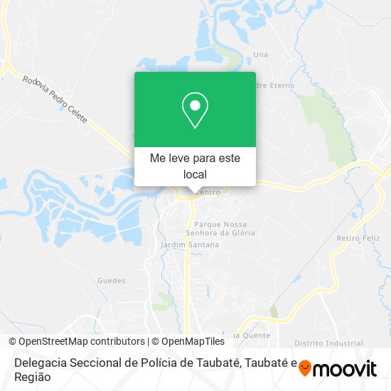 Delegacia Seccional de Polícia de Taubaté mapa