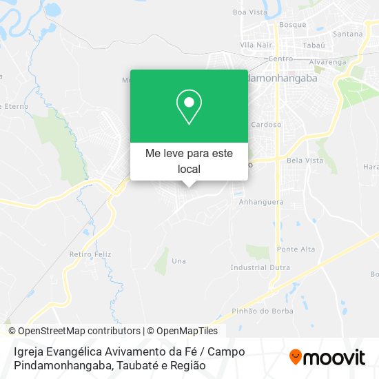 Igreja Evangélica Avivamento da Fé / Campo Pindamonhangaba mapa