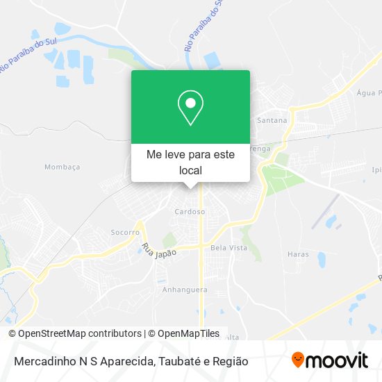 Mercadinho N S Aparecida mapa