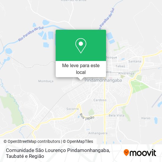 Comunidade São Lourenço Pindamonhangaba mapa