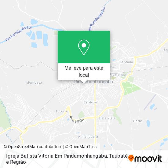 Igreja Batista Vitória Em Pindamonhangaba mapa