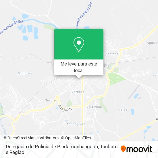 Delegacia de Polícia de Pindamonhangaba mapa