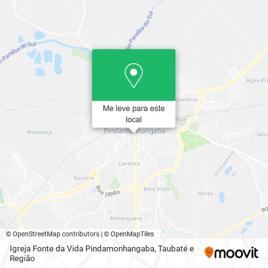 Igreja Fonte da Vida Pindamonhangaba mapa