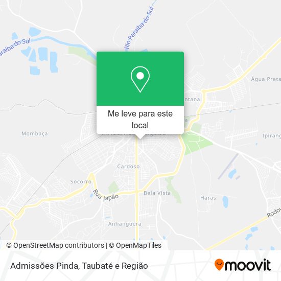 Admissões Pinda mapa