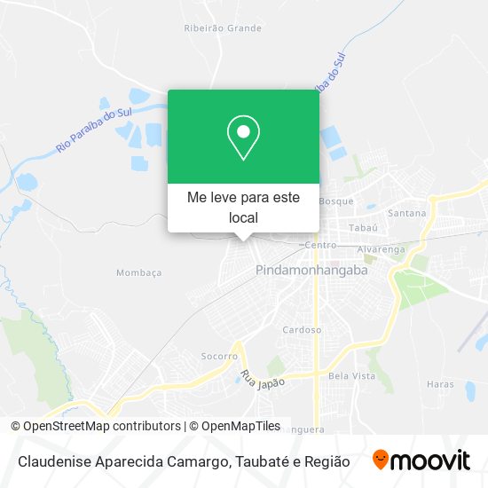 Claudenise Aparecida Camargo mapa