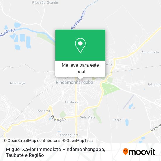 Miguel Xavier Immediato Pindamonhangaba mapa