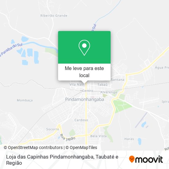 Loja das Capinhas Pindamonhangaba mapa
