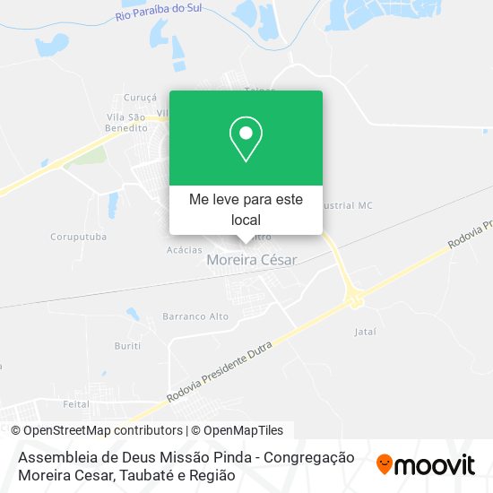 Assembleia de Deus Missão Pinda - Congregação Moreira Cesar mapa