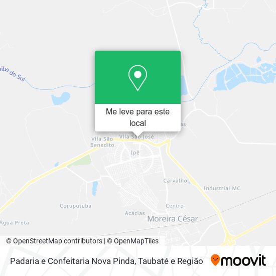 Padaria e Confeitaria Nova Pinda mapa