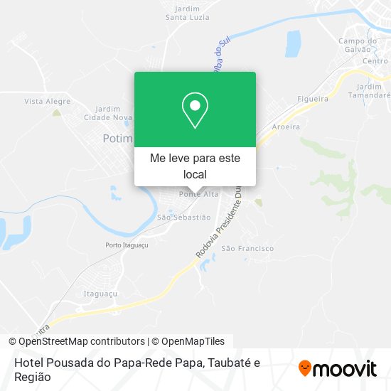 Hotel Pousada do Papa-Rede Papa mapa