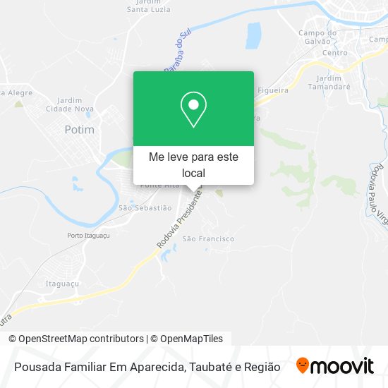 Pousada Familiar Em Aparecida mapa