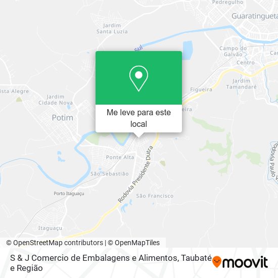 S & J Comercio de Embalagens e Alimentos mapa