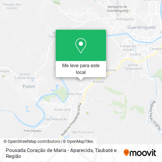 Pousada Coração de Maria - Aparecida mapa