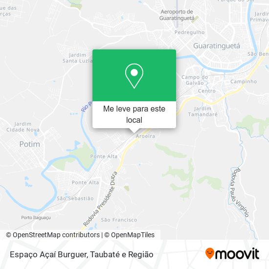 Espaço Açaí Burguer mapa