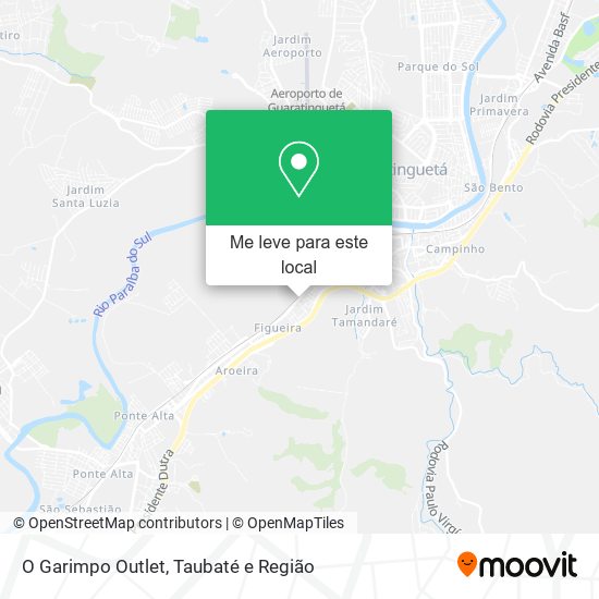 O Garimpo Outlet mapa
