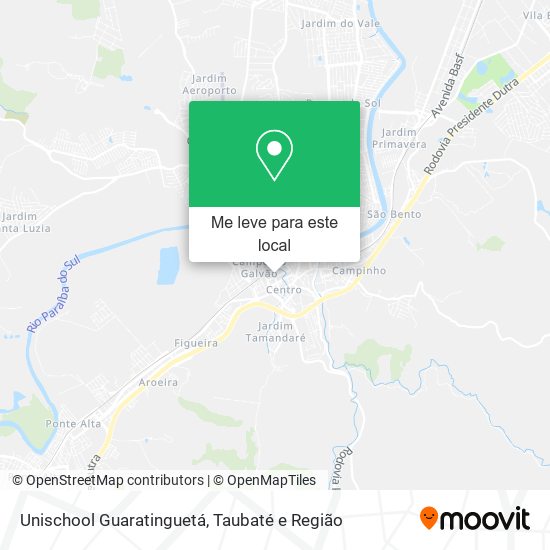 Unischool Guaratinguetá mapa