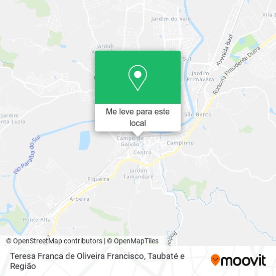 Teresa Franca de Oliveira Francisco mapa