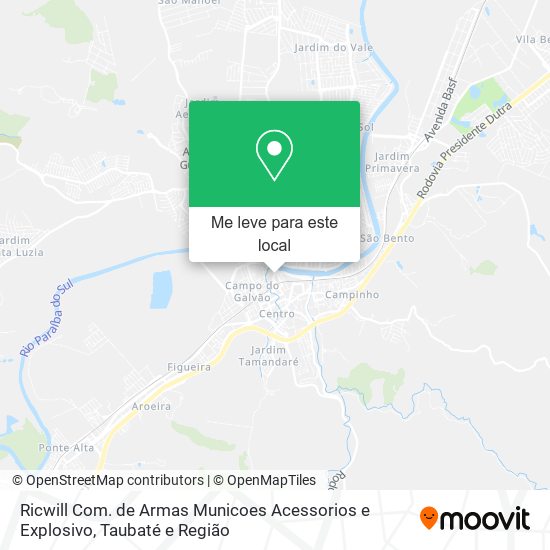 Ricwill Com. de Armas Municoes Acessorios e Explosivo mapa