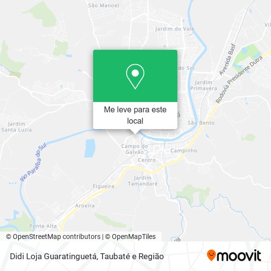 Didi Loja Guaratinguetá mapa