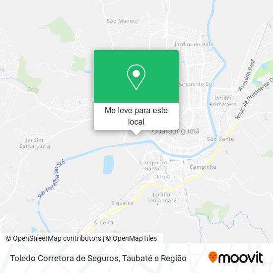 Toledo Corretora de Seguros mapa