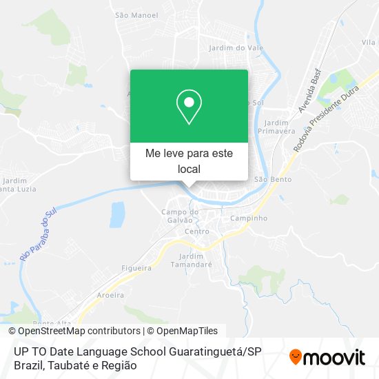 UP TO Date Language School Guaratinguetá / SP Brazil mapa