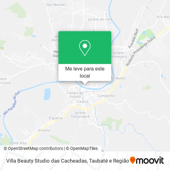 Villa Beauty Studio das Cacheadas mapa