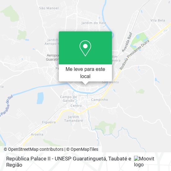 República Palace II - UNESP Guaratinguetá mapa