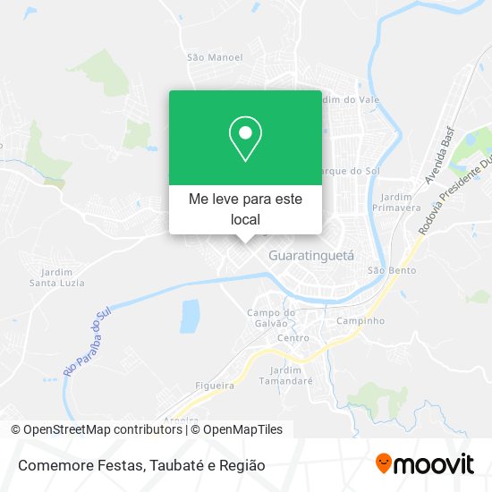 Comemore Festas mapa