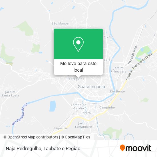 Naja Pedregulho mapa