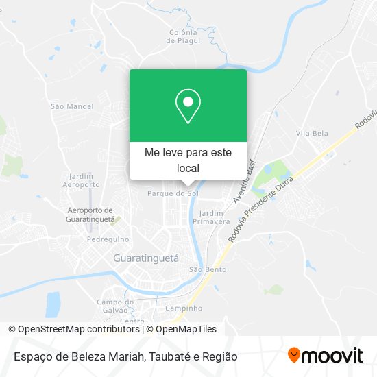 Espaço de Beleza Mariah mapa