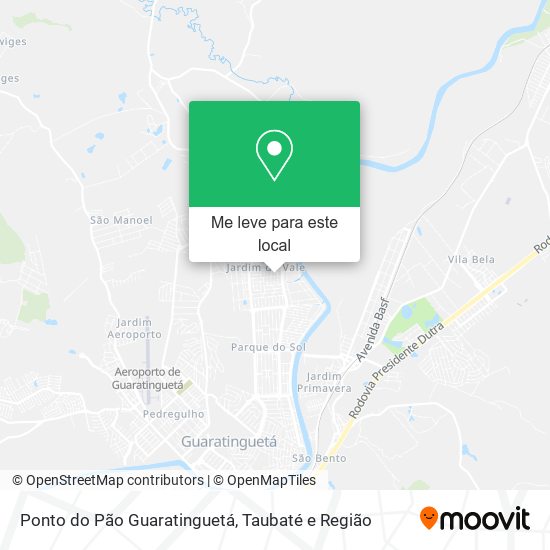 Ponto do Pão Guaratinguetá mapa