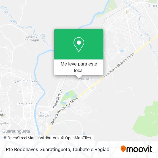 Rte Rodonaves Guaratinguetá mapa