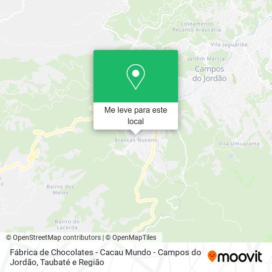 Fábrica de Chocolates - Cacau Mundo - Campos do Jordão mapa