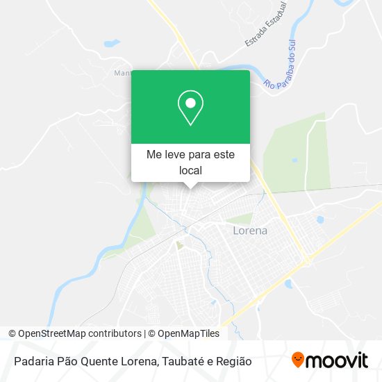 Padaria Pão Quente Lorena mapa