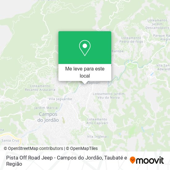 Pista Off Road Jeep - Campos do Jordão mapa