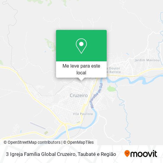 3 Igreja Família Global Cruzeiro mapa