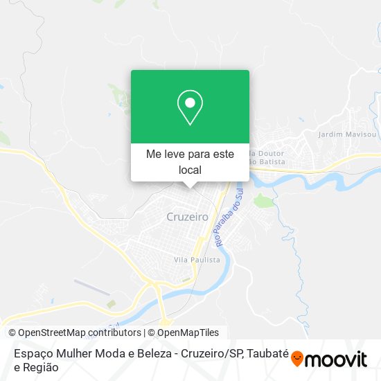Espaço Mulher Moda e Beleza - Cruzeiro / SP mapa