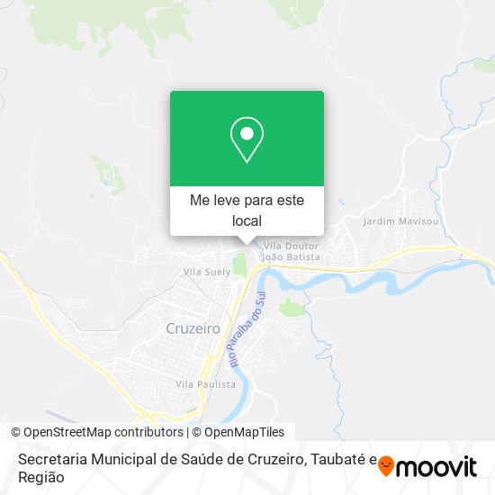 Secretaria Municipal de Saúde de Cruzeiro mapa