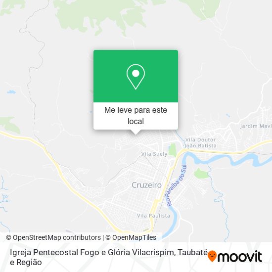 Igreja Pentecostal Fogo e Glória Vilacrispim mapa