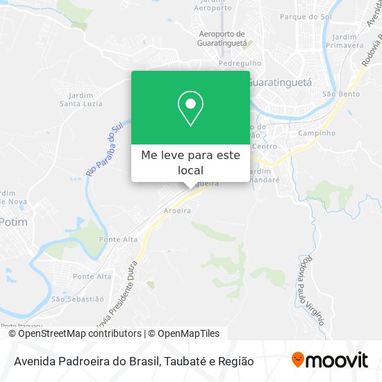 Avenida Padroeira do Brasil mapa