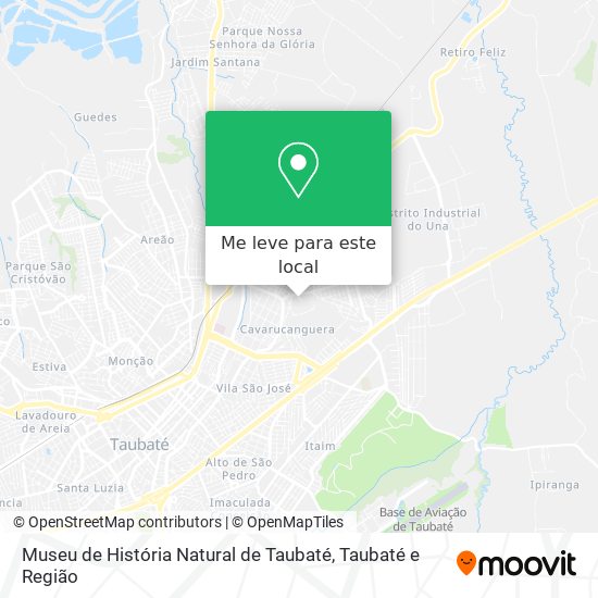 Museu de História Natural de Taubaté mapa