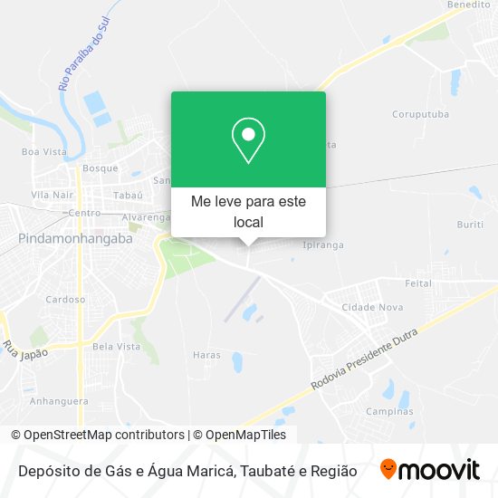 Depósito de Gás e Água Maricá mapa