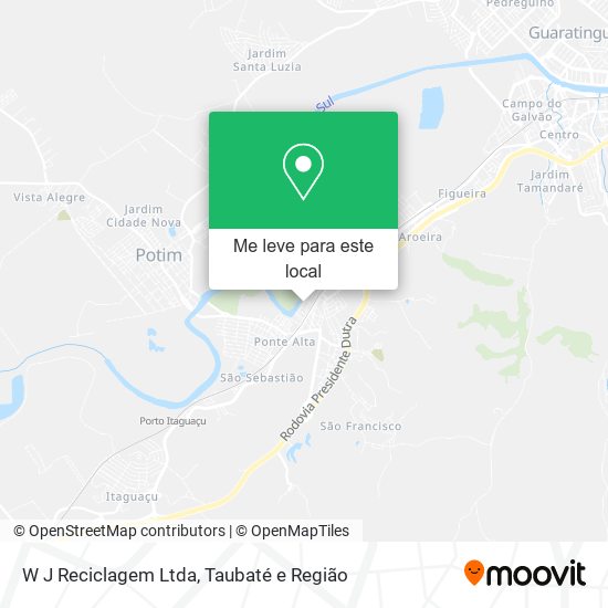 W J Reciclagem Ltda mapa
