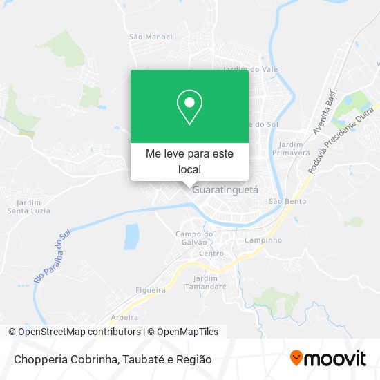 Chopperia Cobrinha mapa